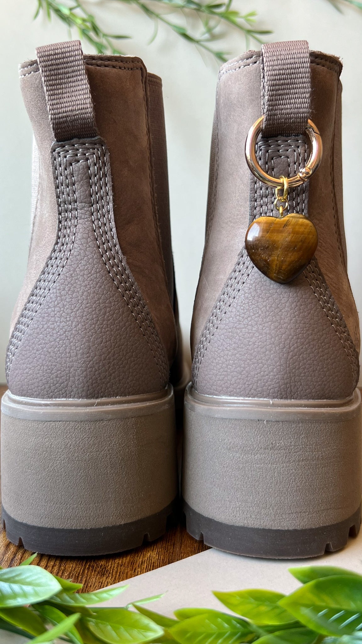 Crystal Heart Boot Charm