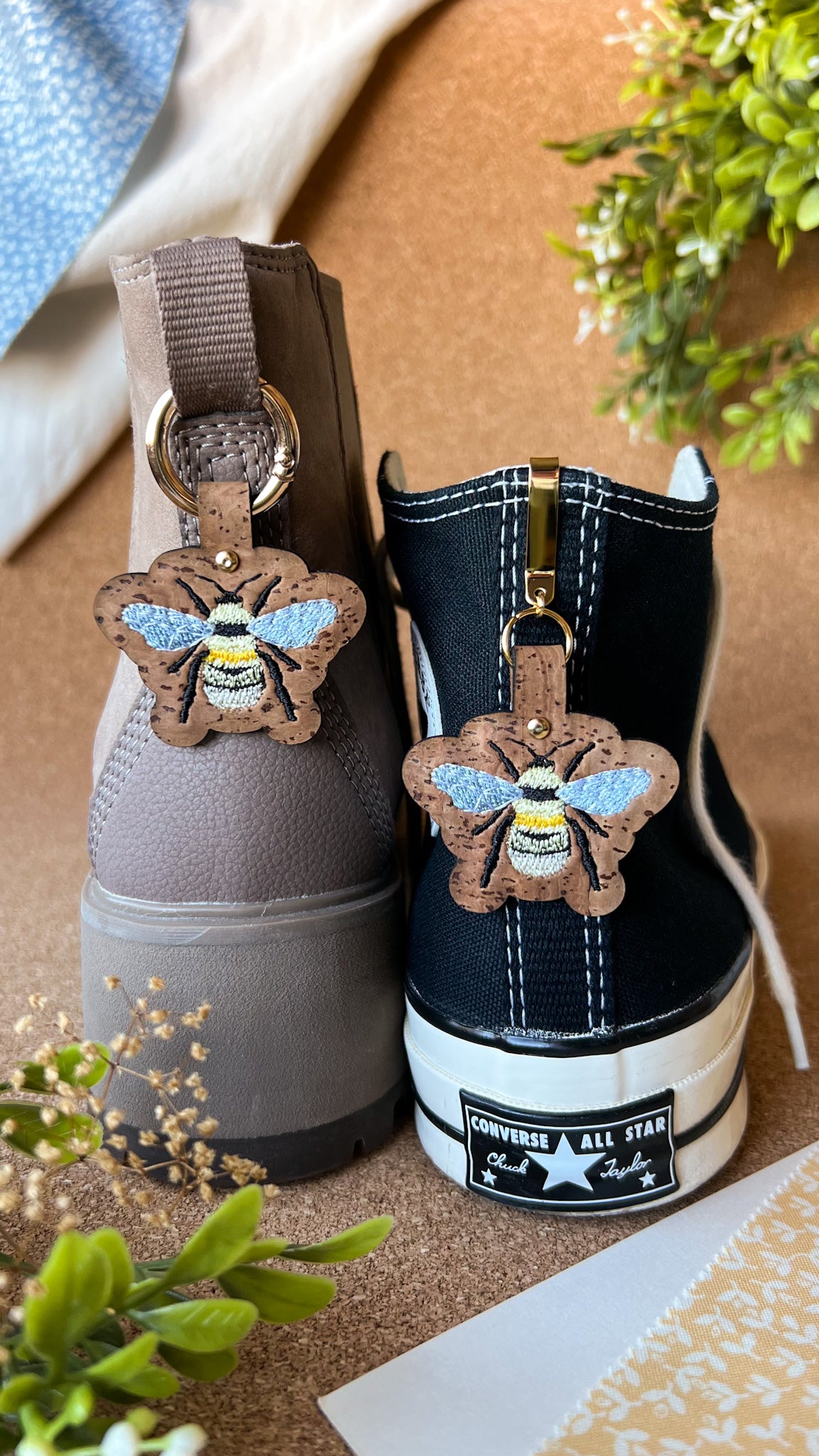 Bee Cork Shoe Accessory