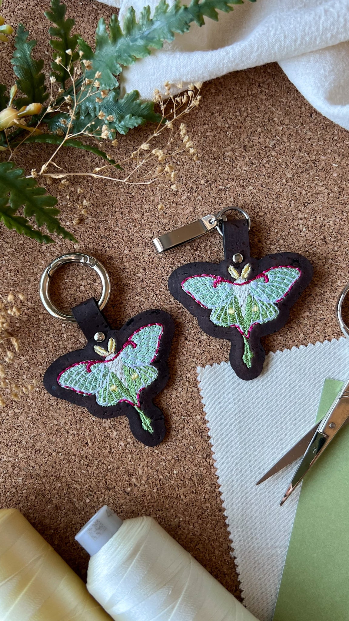Luna Moth Cork Shoe Accessory