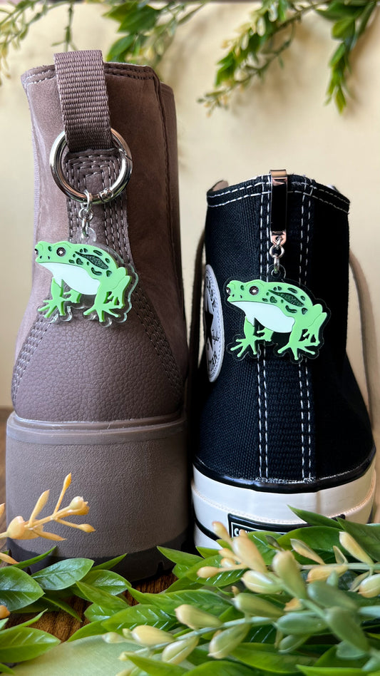 Green Frog Shoe Accessory