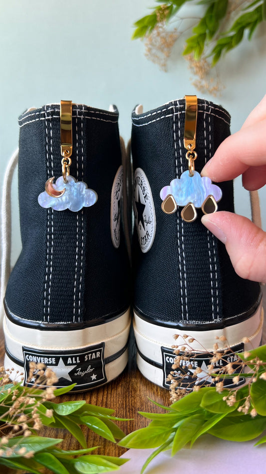 Moon or Rain Cloud Shoe Accessory