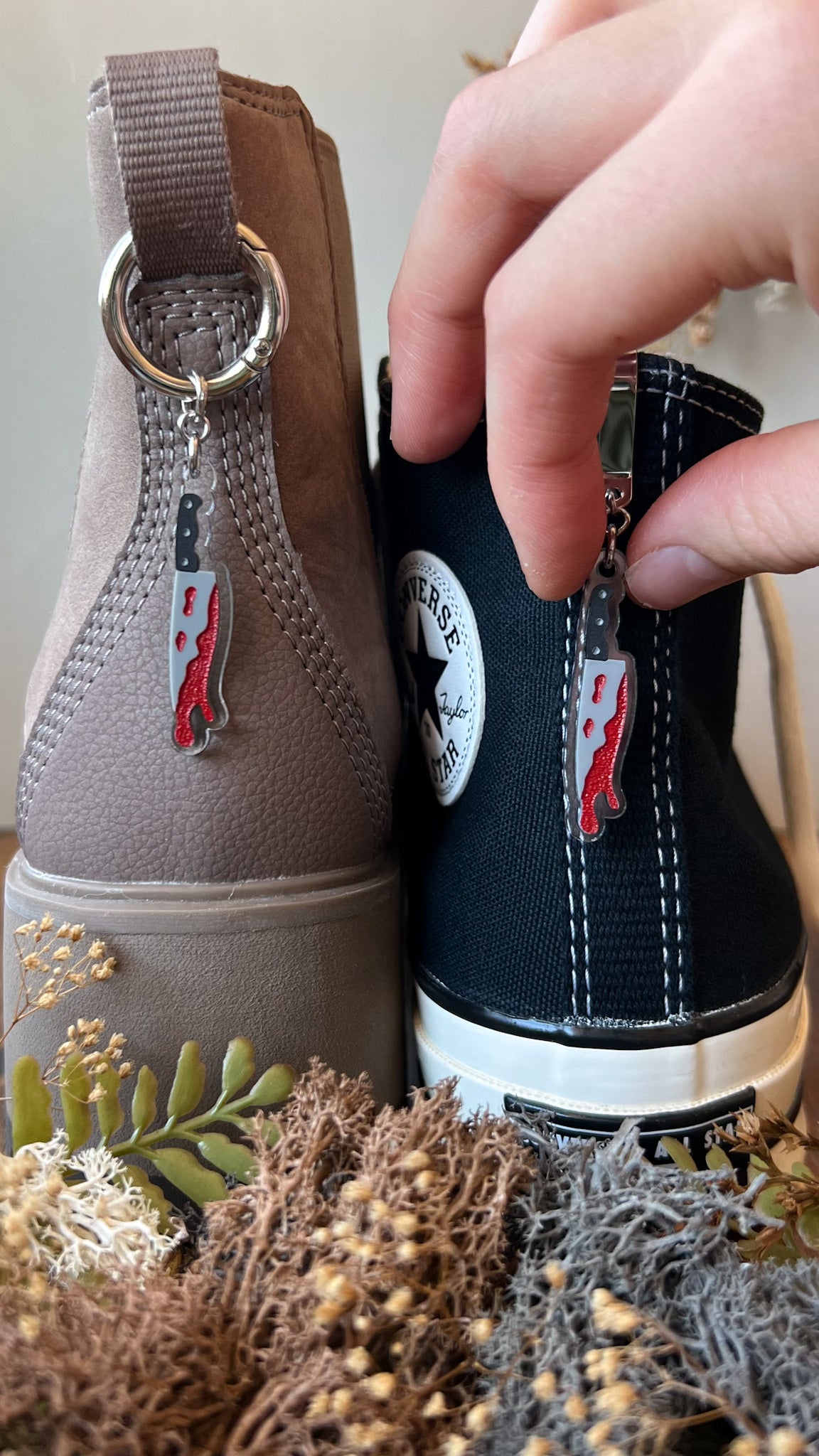 Bloody Kitchen Knife Shoe Accessory