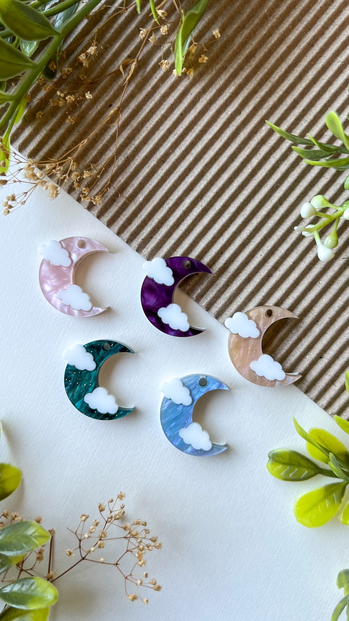 Crescent Cloudy Moon Shoe Accessory