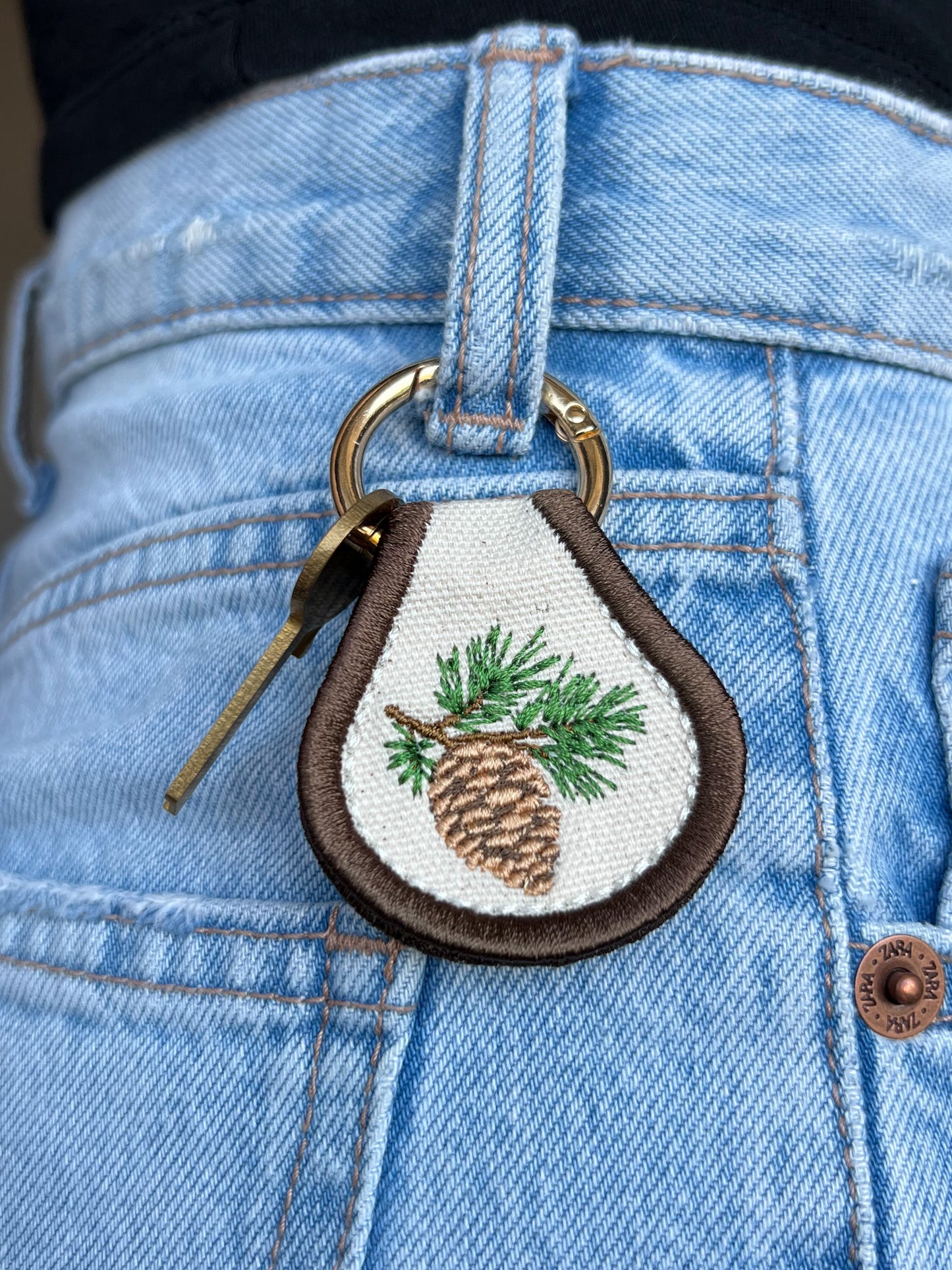 Pinecone on Pine Branch Accessory