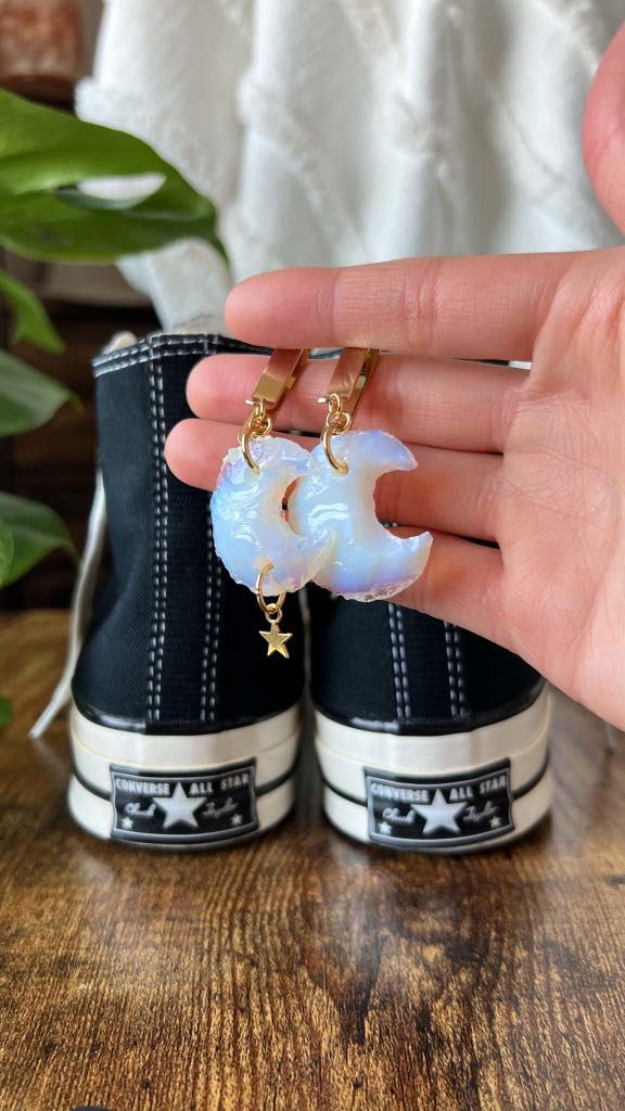 Crescent Crystal Moon Shoe Accessory