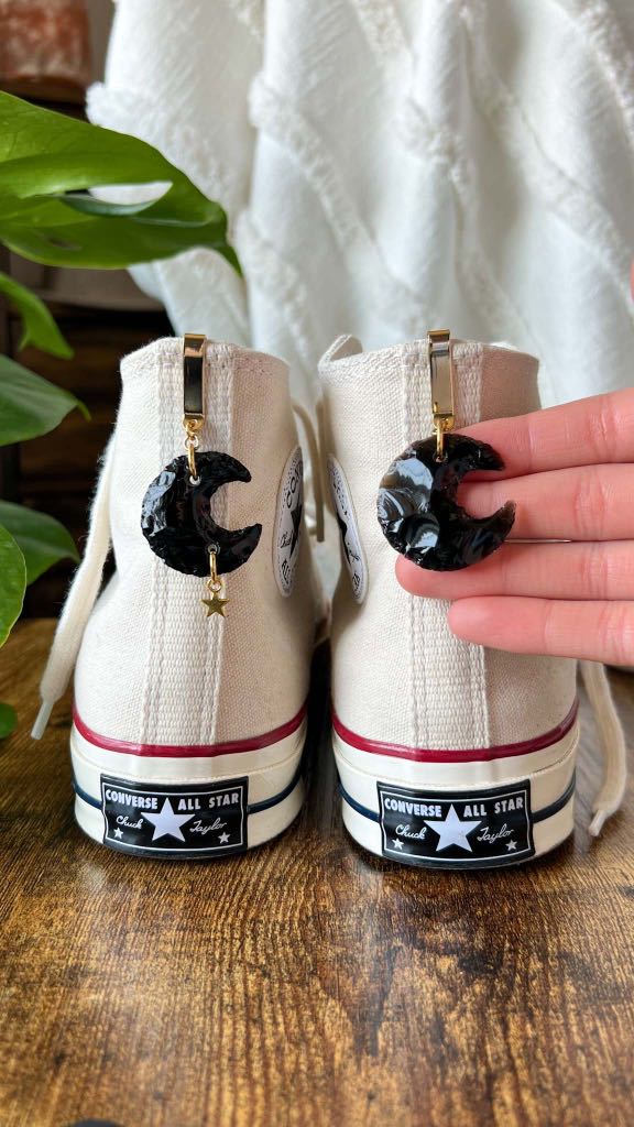 Crescent Crystal Moon Shoe Accessory