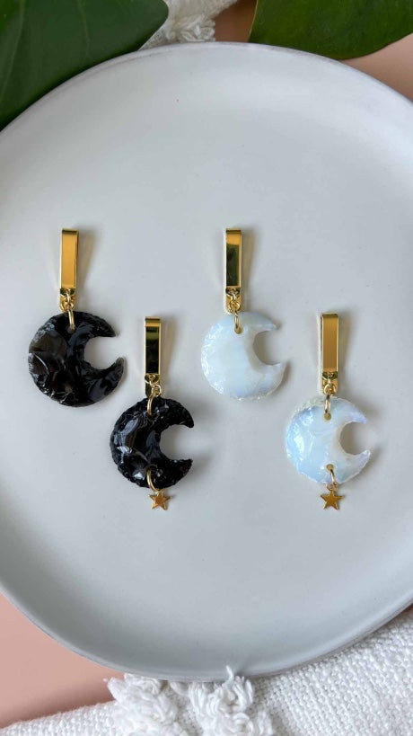 Crescent Crystal Moon Shoe Accessory